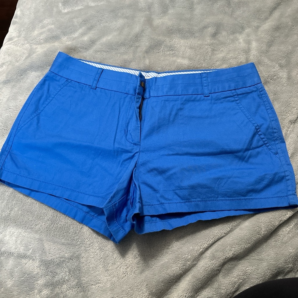 blue J Crew chino shorts